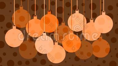 圣诞背景动画。 圣诞舞会。 玻璃球。 圣诞灯。 新年。 圣诞节。 五彩缤纷。 演示文稿。 循环。